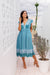 The Sofia Dress - Floral Turquoise - Sparrow & Finch Boutique