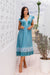 The Sofia Dress - Floral Turquoise - Sparrow & Finch Boutique