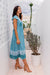 The Sofia Dress - Floral Turquoise - Sparrow & Finch Boutique