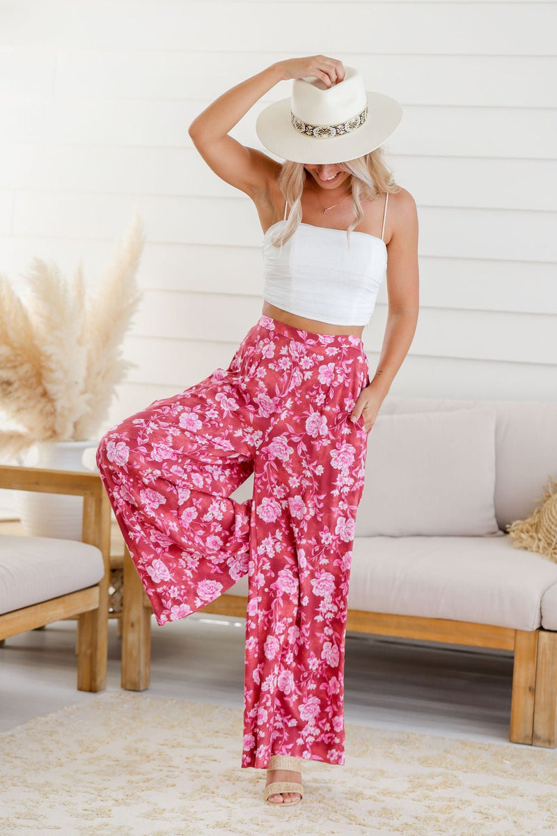 The Stella Pants - Fiery Rose