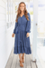 The Talulla Dress - Oxford Blue - Sparrow & Finch Boutique