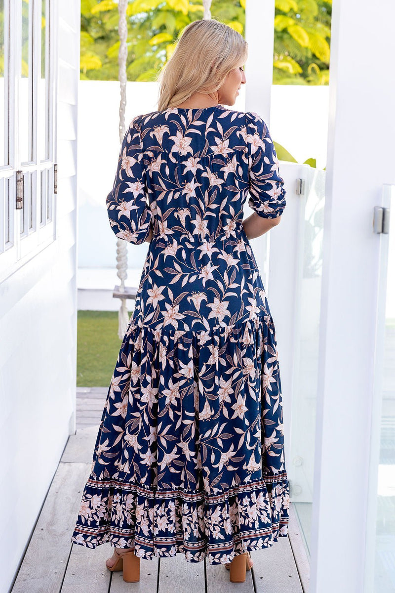 The Tara Dress - Royal Floral