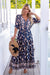 The Tara Dress - Royal Floral - Sparrow & Finch Boutique