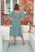 The Tulip Dress - Emerald Cloudland - Sparrow & Finch Boutique
