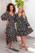 The Vanessa Wrap Dress - Dark Polka Dot - Sparrow & Finch Boutique