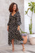 The Vanessa Wrap Dress - Dark Polka Dot - Sparrow & Finch Boutique