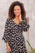 The Vanessa Wrap Dress - Dark Polka Dot - Sparrow & Finch Boutique