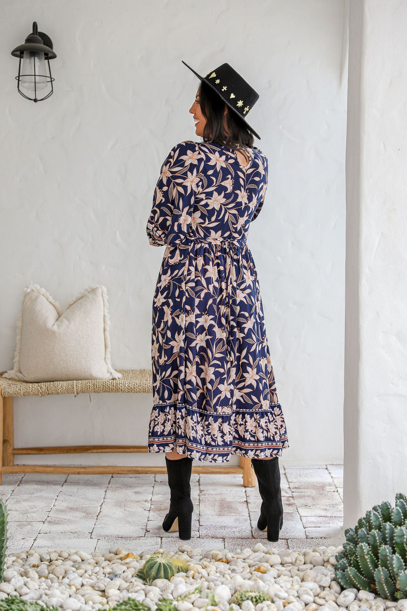 The Veda Dress - Royal Floral