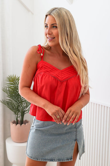 The Vera Top - Red - Sparrow & Finch Boutique
