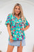 The Violet Top - Green Fiesta - Sparrow & Finch Boutique