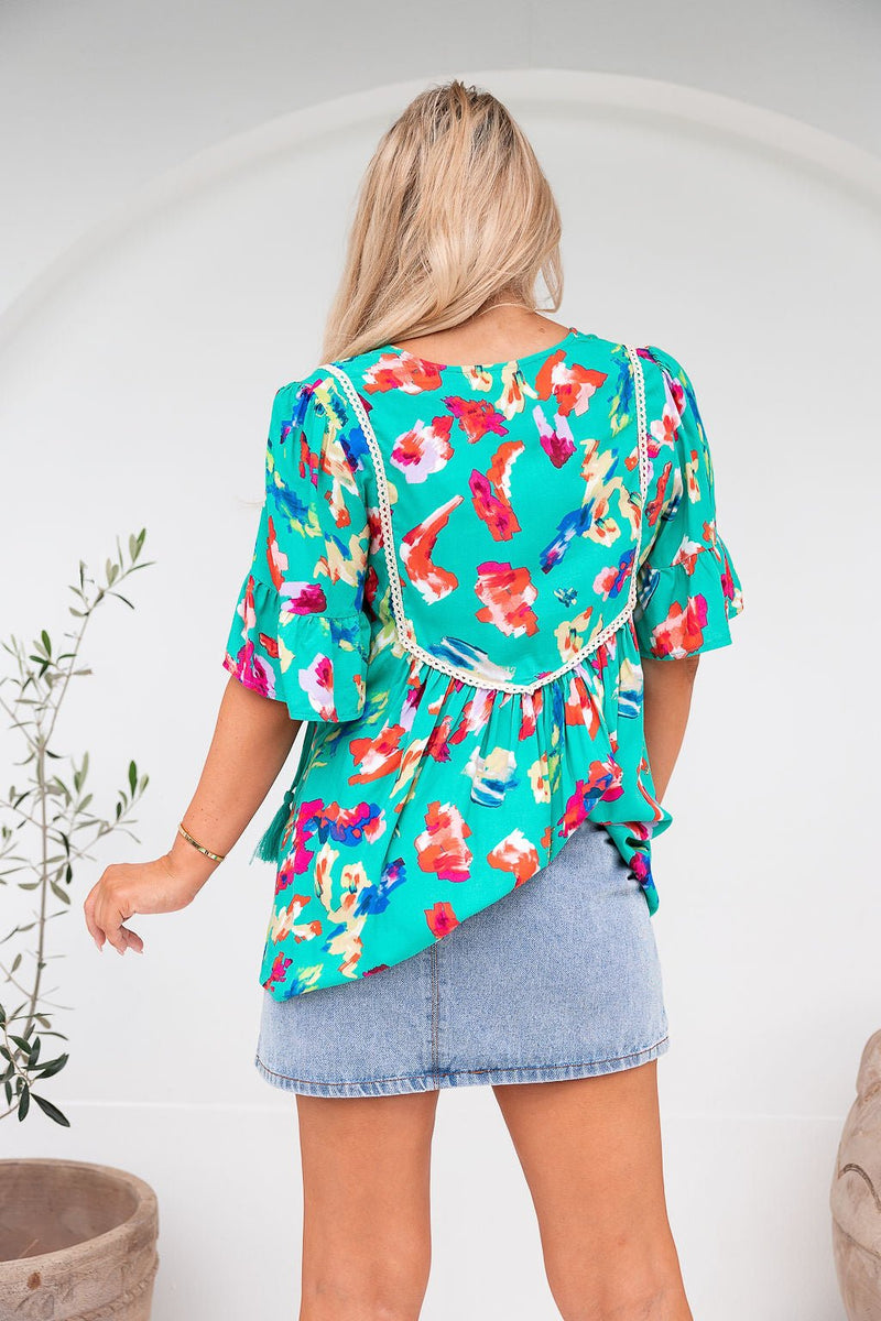The Violet Top - Green Fiesta