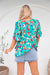 The Violet Top - Green Fiesta - Sparrow & Finch Boutique