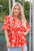 The Violet Top - Red Fiesta - Sparrow & Finch Boutique