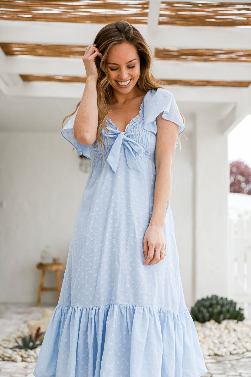 The Zella Dress - Cyan