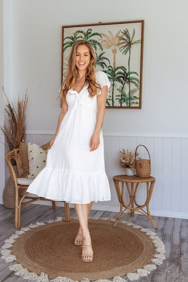The Zella Dress - Snow - Sparrow & Finch Boutique