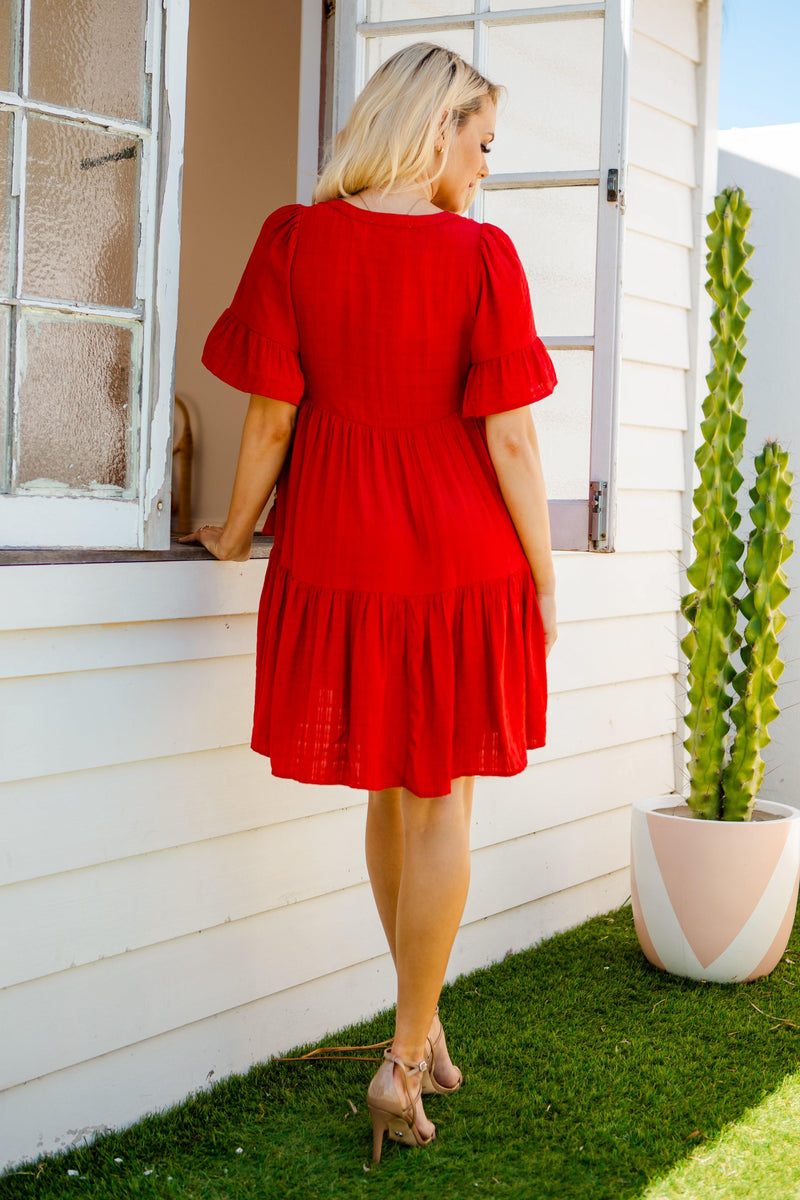 The Emerson Dress - Luscious Red