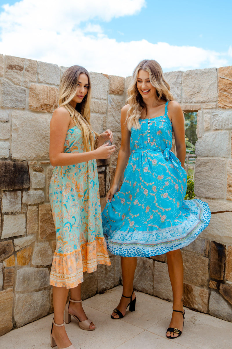 The Yvette Dress - Chicago Blue