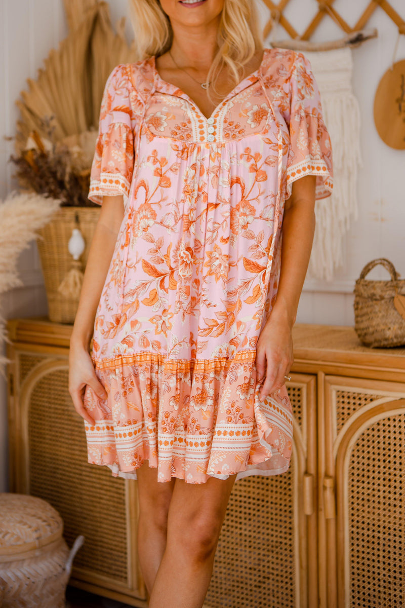 The Aviva Dress - Peach