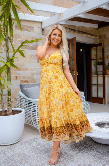 The Castaway Dress - Turmeric - Sparrow & Finch Boutique